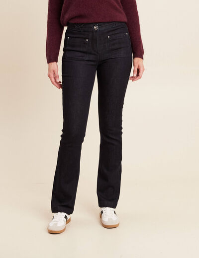 Jean bootcut taille standard denim brut femme