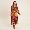 Jupe longue évasée multicolore femme