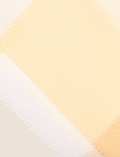 Foulard plissé jaune clair femme