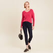 Jeans léger taille standard 7/8ème denim brut femme