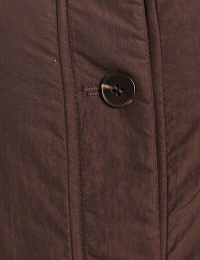 Doudoune doubl&eacute;e marron fonc&eacute; femme
