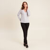 T-shirt manches longues gris clair femme