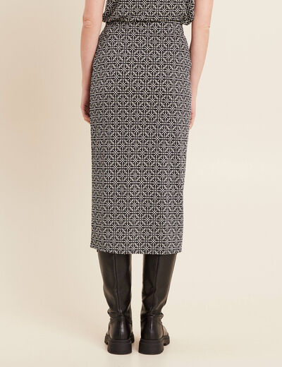 Jupe longue droite noir femme