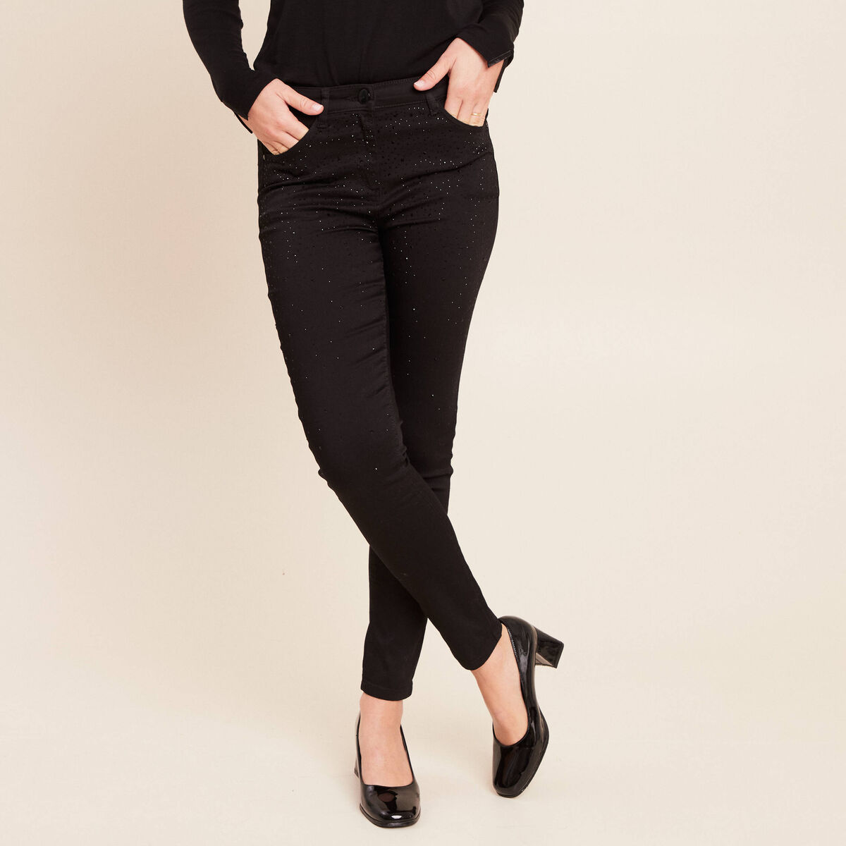 Pantalon magique Le L&eacute;ger coupe ajust&eacute;e noir femme