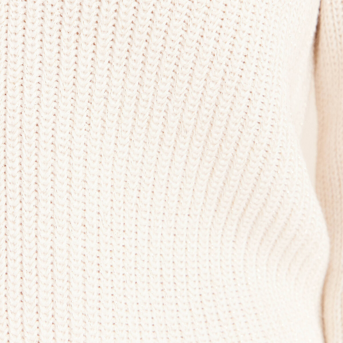 Gilet col v manches longues ecru femme