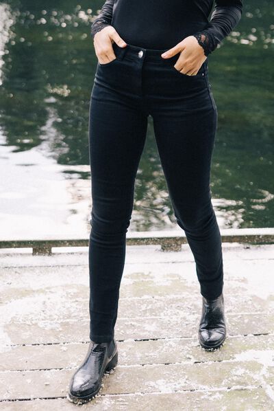 Pantalon chaud magique noir femme