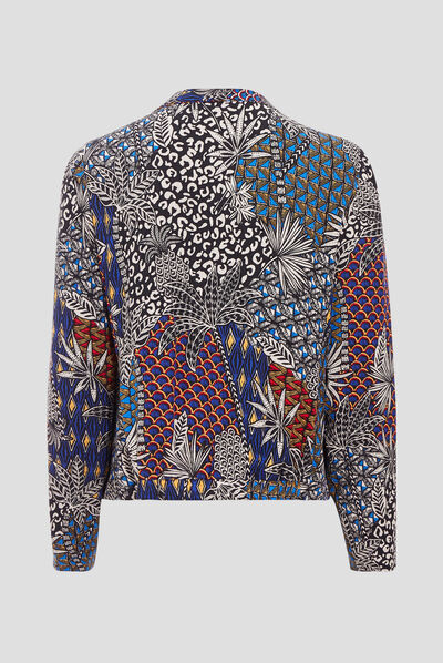 Veste droite avec col châle noir femme