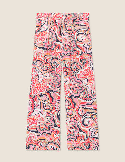 Pantalon fluide 7/8ème multicolore femme