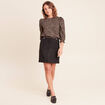 T-shirt manches 3/4 noir femme