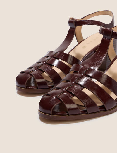 Sandales prune femme