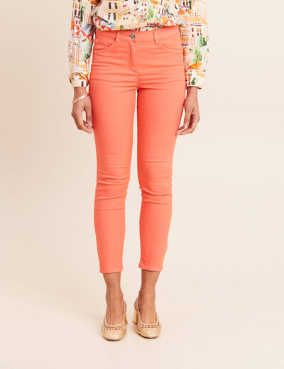 Pantalon magique Le L&eacute;ger coupe ajust&eacute;e orange fluo femme