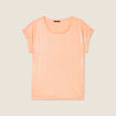 T-shirt manches courtes rose saumon femme
