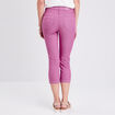 Pantacourt droit taille haute violet femme