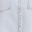 Chemise jean col chemise manches 3/4 blanc femme