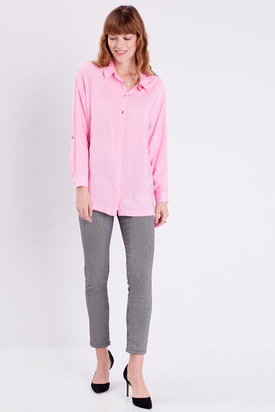 Pantalon ajusté noir femme