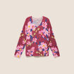 Pull manches longues rose femme