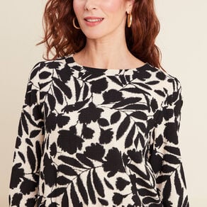 blouse manches 34 noir femme Blouse manches 3/4 noir femme