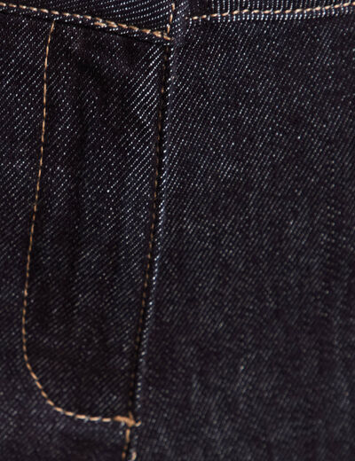 pantalon bootcut 7/8ème taille haute denim brut femme