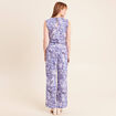 Combinaison pantalon droite bleu femme