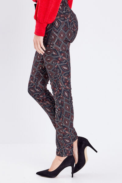 Pantalon ajusté blanc femme