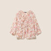 Blouse ample en voile manches 3/4 multicolore femme
