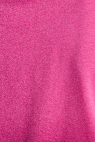 T-shirt manches courtes rose fushia femme