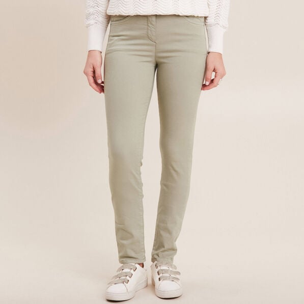 pantalon leger taille standard long vert clair femme Pantalon léger taille standard long vert clair femme