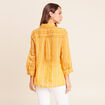 Chemise ample manches 3/4 col chemise jaune femme
