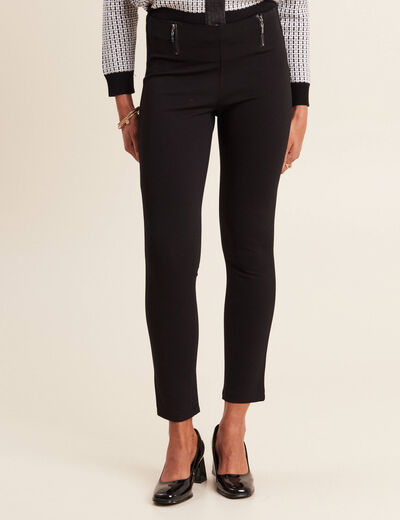 Pantalon tregging 7/8ème noir femme