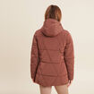 Doudoune cintr&eacute;e &agrave; capuche vieux rose femme