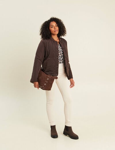 Pull manches longues bleu gris femme