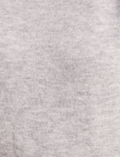 Robe pull droite col montant gris clair femme