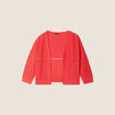 Gilet manches longues rose cerise femme