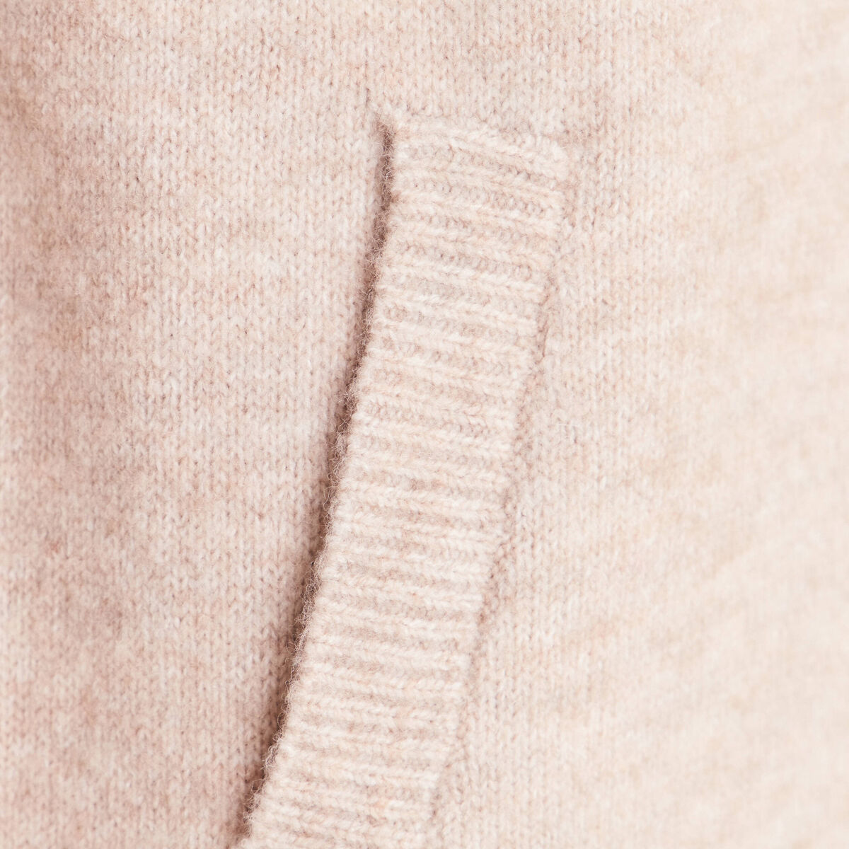 Gilet droit long col chemise beige femme