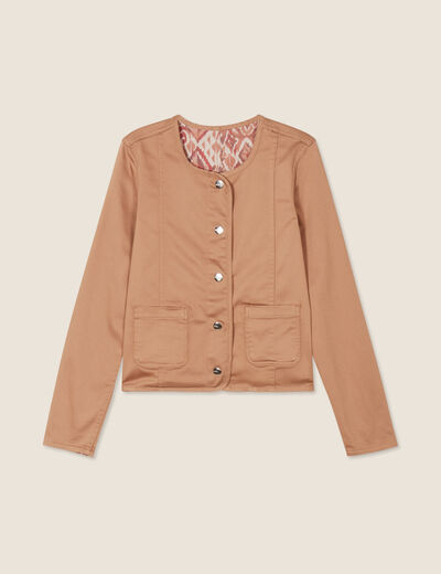 Veste réversible cintrée rose femme
