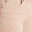 Jean coupe droite taille haute denim beige femme