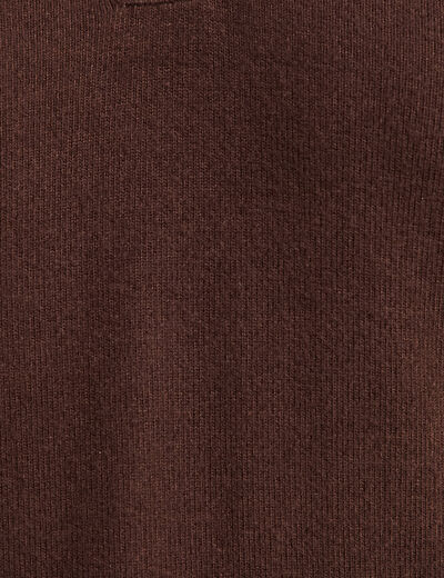 T-shirt manches longues marron foncé femme