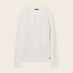 Pull manches longues ecru femme