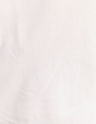 T-shirt col rond sans manches ecru femme