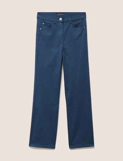 Pantalon magique Le L&eacute;ger coupe droite bleu fonc&eacute; femme
