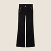 Pantalon bootcut à pont noir femme