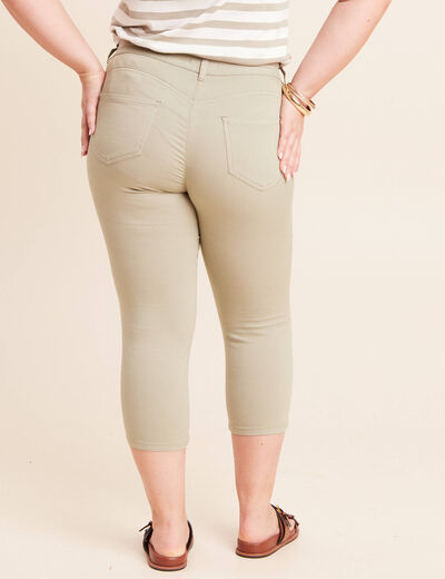 Pantacourt magique Le L&eacute;ger coupe droite vert clair femme