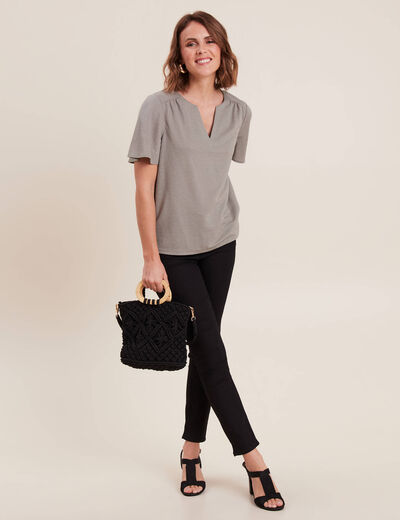 T-shirt manches courtes vert clair femme