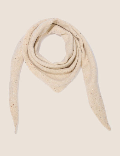 &Eacute;charpe creme femme