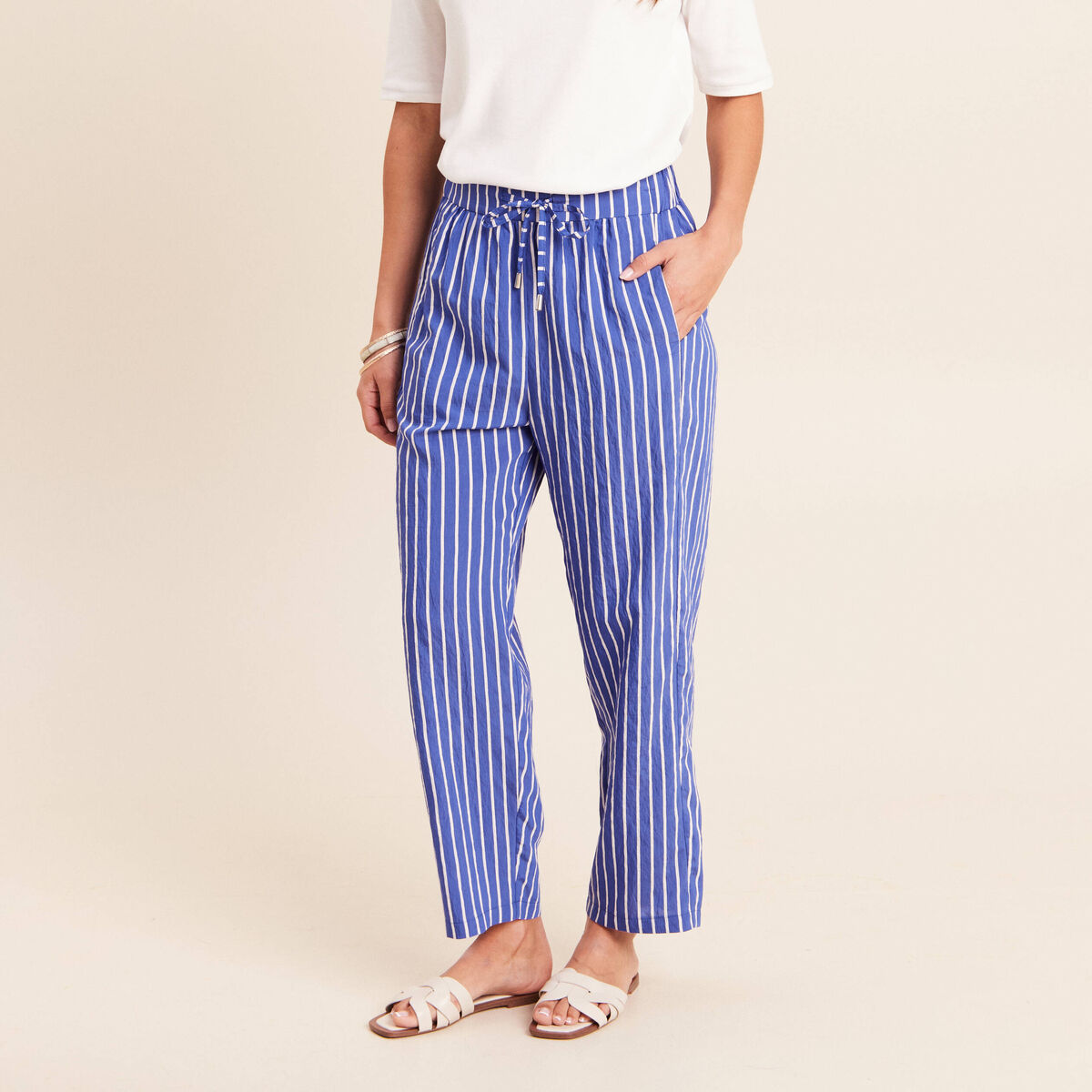 Pantalon bleu femme