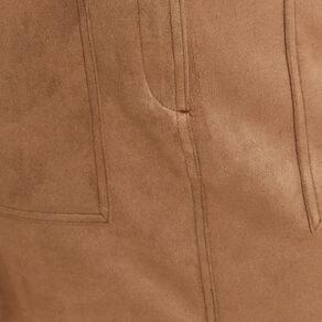 jupe longue droite suedine marron femme Jupe longue droite suédine marron femme