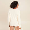 Pull col tunisien ivoire femme