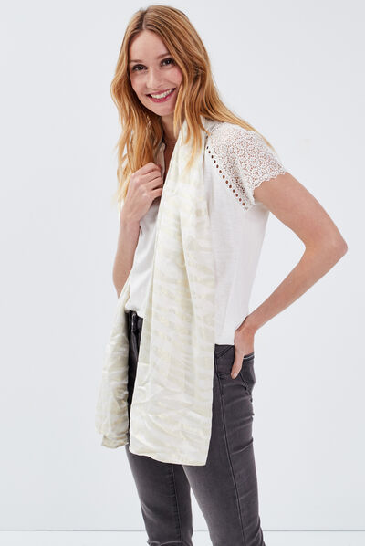 Foulard ecru femme