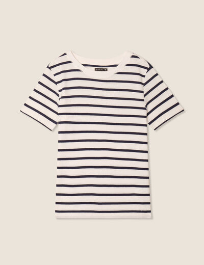 T-shirt manches courtes blanc femme