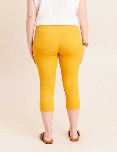 Pantacourt magique Le L&eacute;ger coupe droite jaune femme